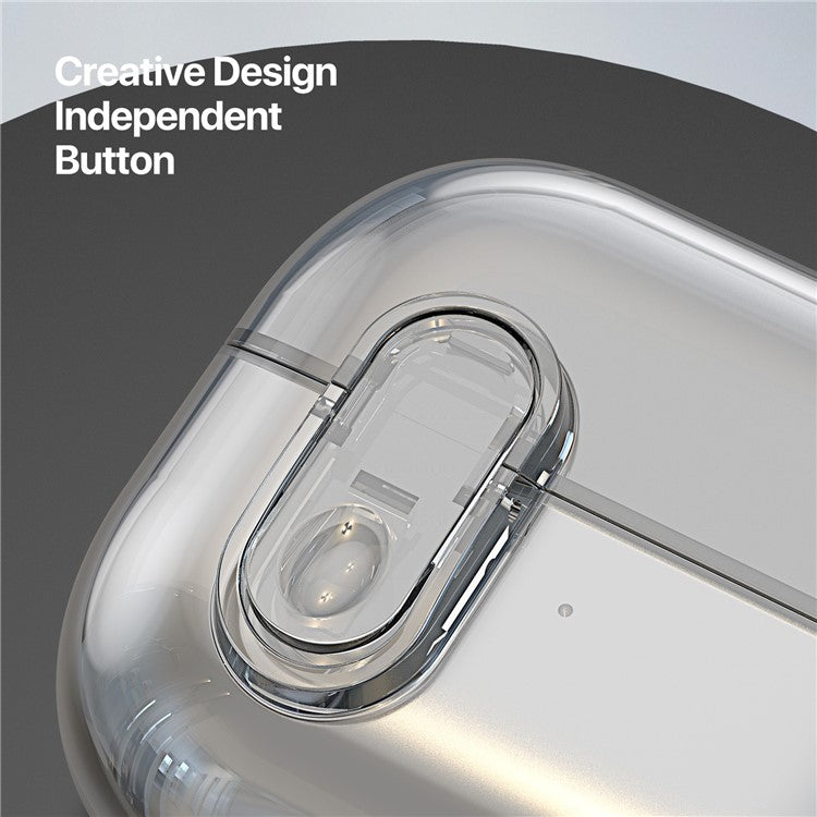 DUX DUCIS SECI Series For Samsung Galaxy Buds3 Pro  /  Buds3 Case PC+TPU Bluetooth Earbuds Cover with Hook - Clear