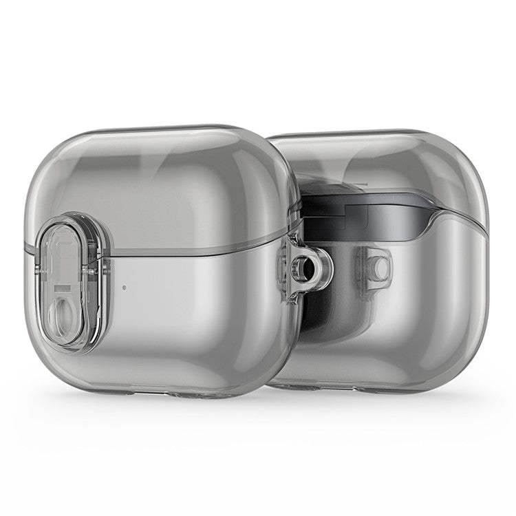 DUX DUCIS SECI Series For Samsung Galaxy Buds3 Pro  /  Buds3 Case PC+TPU Bluetooth Earbuds Cover with Hook - Grey