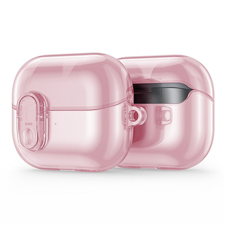 DUX DUCIS SECI Series For Samsung Galaxy Buds3 Pro  /  Buds3 Case PC+TPU Bluetooth Earbuds Cover with Hook - Pink