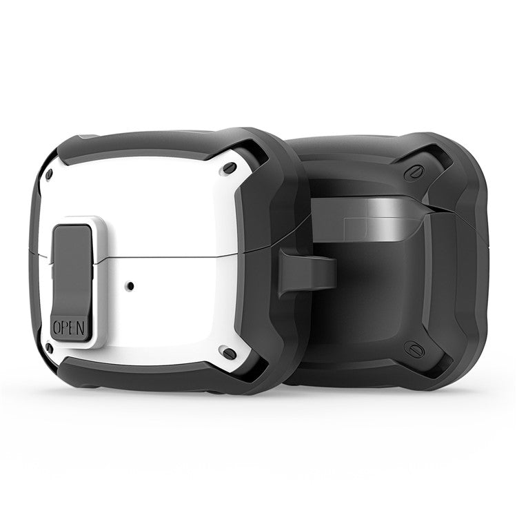 DUX DUCIS SECH Series For Samsung Galaxy Buds3 Pro / Buds3 Earbuds Case PC+TPU Protective Cover with Hook - White