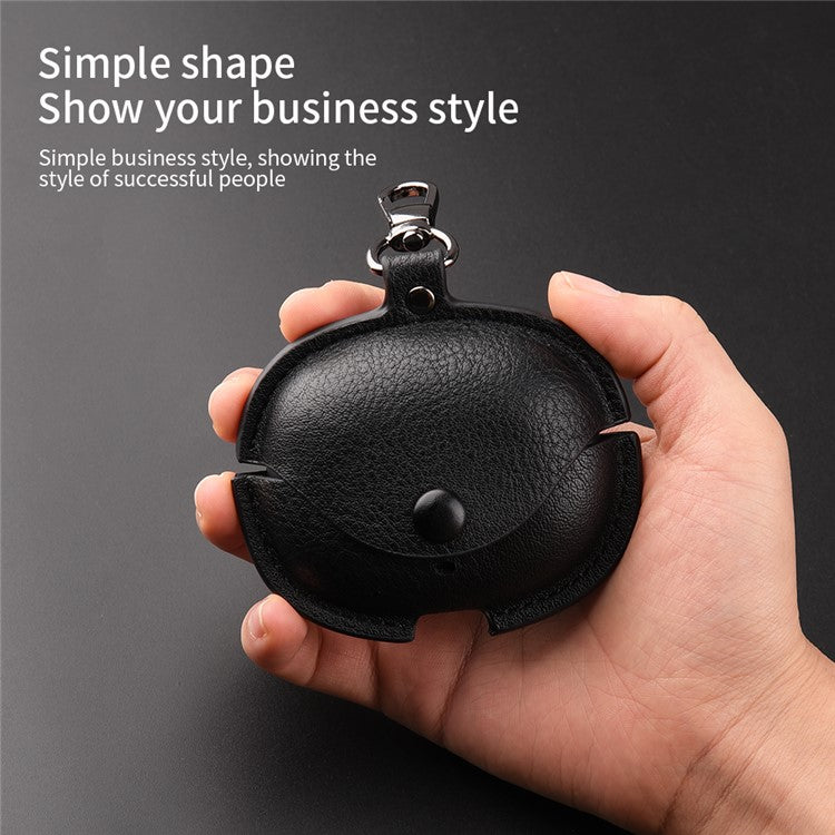 For Realme Buds Air 5 Pro Charging Case Cover Leather+PC Earbuds Protective Case - Brown