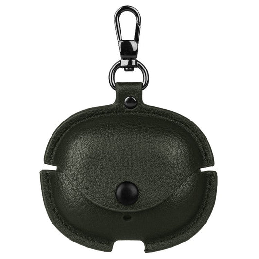 For Realme Buds Air 5 Pro Charging Case Cover Leather+PC Earbuds Protective Case - Green