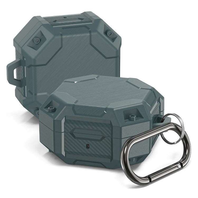 For Samsung Galaxy Buds Live / Buds Pro / Buds2 Case Bluetooth Earbuds TPU Cover with Hook - Green