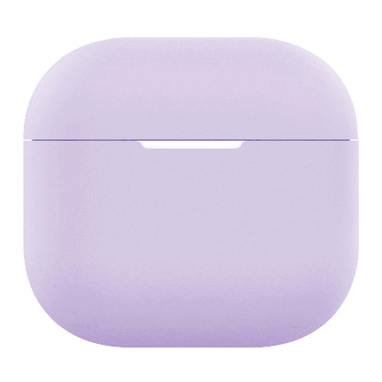 For AirPods 4 Silicone Case Bluetooth Earphone Anti-Scratch Protective Cover - Light Purple