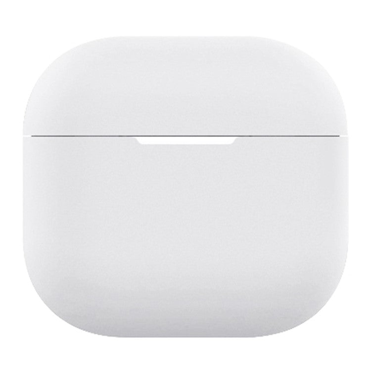 For AirPods 4 Silicone Case Bluetooth Earphone Anti-scratch Protective Cover - White