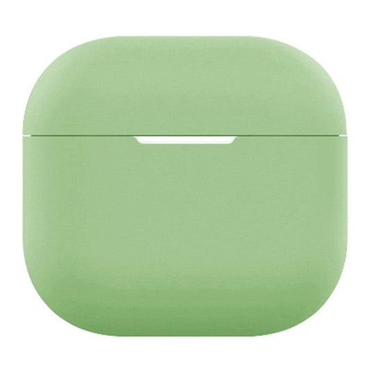For AirPods 4 Silicone Case Bluetooth Earphone Anti-scratch Protective Cover - Matcha Green