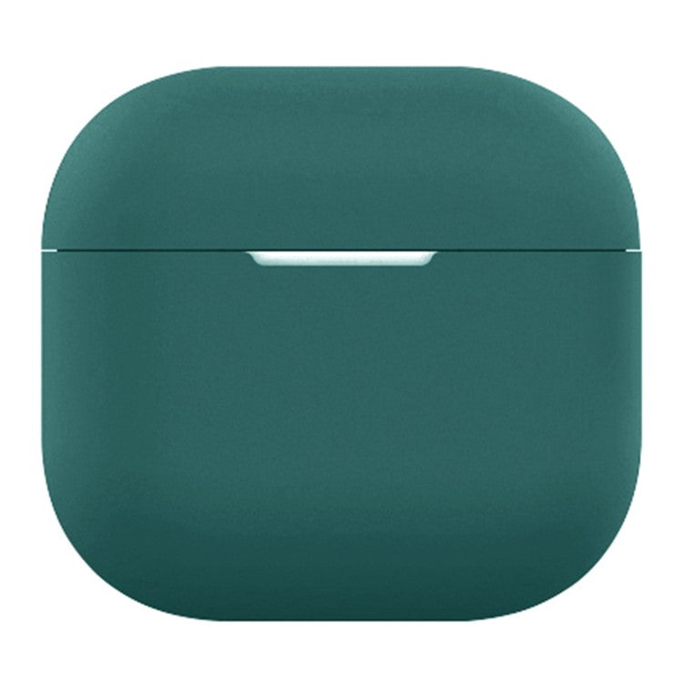 For AirPods 4 Silicone Case Bluetooth Earphone Anti-scratch Protective Cover - Blackish Green