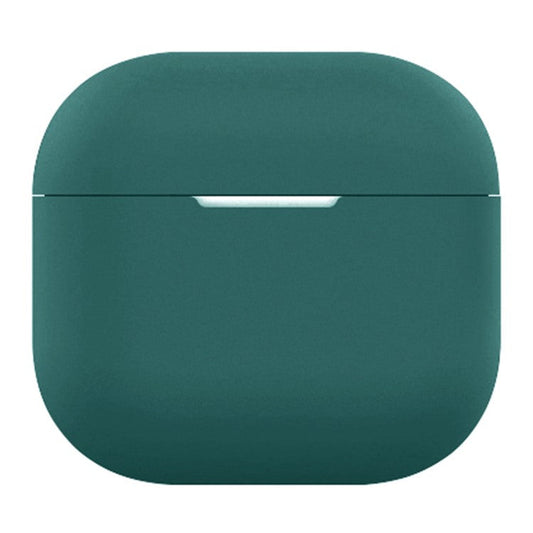 For AirPods 4 Silicone Case Bluetooth Earphone Anti-scratch Protective Cover - Blackish Green