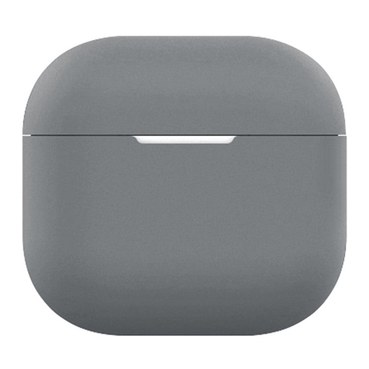 For AirPods 4 Silicone Case Bluetooth Earphone Anti-scratch Protective Cover - Grey