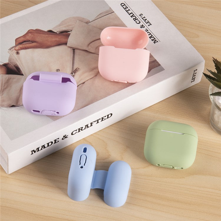 For AirPods 4 Silicone Case Bluetooth Earphone Anti-scratch Protective Cover - Sky Blue