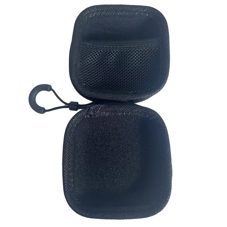 For AirPods 4 Portable Silicone Case with Carabiner Headphone Storage Bag Set - Purple