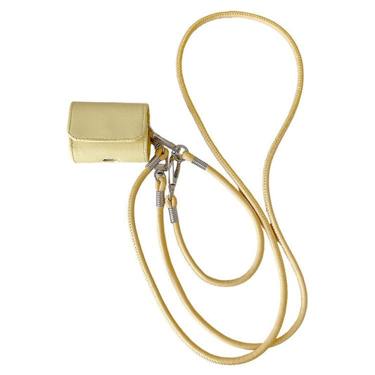 For Apple AirPods Pro 2 / AirPods Pro Charging Case Cover Simple Style Bluetooth Earbuds Case with Shoulder / Wrist Strap - Yellow