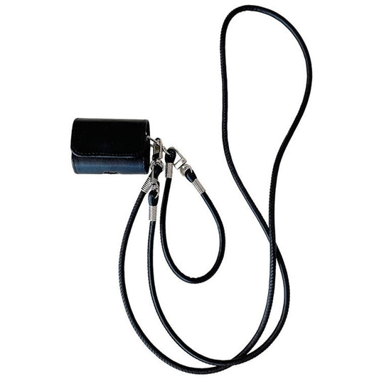 For Apple AirPods Pro 2 / AirPods Pro Charging Case Cover Simple Style Bluetooth Earbuds Case with Shoulder / Wrist Strap - Black