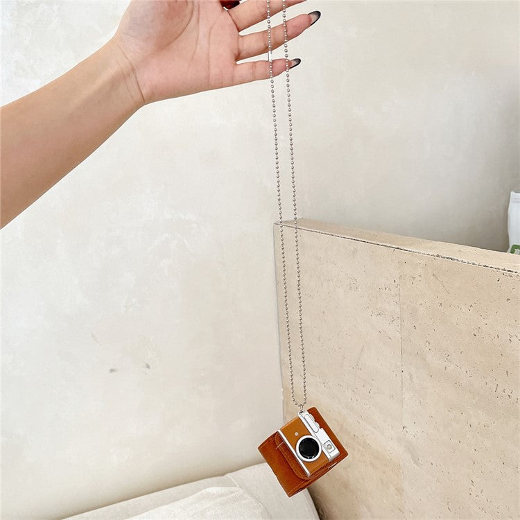 For Apple AirPods with Charging Case (2016) / (2019) / AirPods with Wireless Charging Case (2019) Protective Cover Bluetooth Earbuds Soft TPU Case - Brown