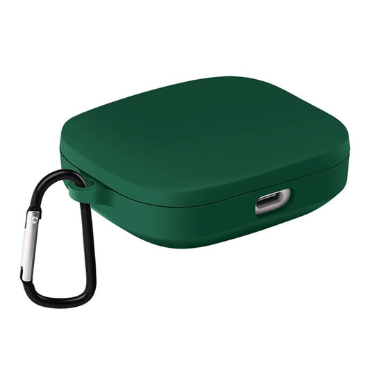 For Xiaomi Redmi Buds 6 Silicone Case Bluetooth Earphone Cover with Carabiner - Green