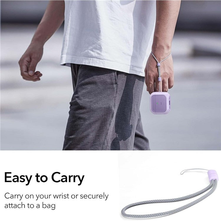 ESR For AirPods 4 Earphone Case PC+TPU Orbit Hybrid Cover with Halolock - Purple