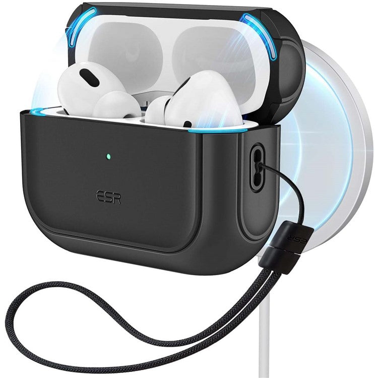 ESR For AirPods 4 Earphone Case PC+TPU Orbit Hybrid Cover with HaloLock - Black
