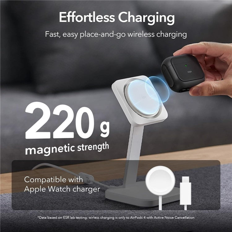 ESR For AirPods 4 Earphone Case PC+TPU Orbit Hybrid Cover with HaloLock - Black