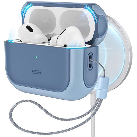 ESR For AirPods 4 Earphone Case PC+TPU Orbit Hybrid Cover with HaloLock - Blue