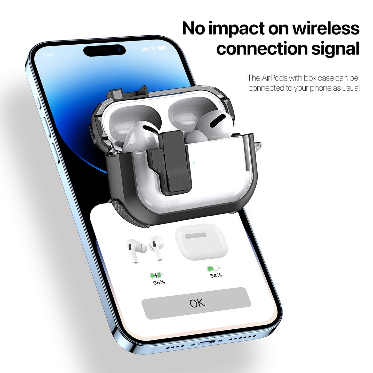 For AirPods 4 Earphone Case DUX DUCIS PECN Series PC+TPU Case Bluetooth Earphone Cover with Hook - Purple White