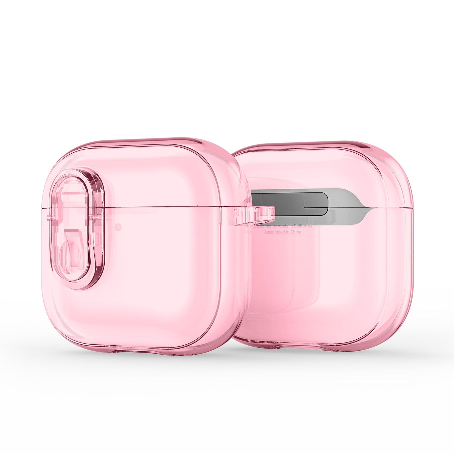 For AirPods 4 Earphone Case DUX DUCIS PECL Series PC+TPU Bluetooth Earphone Cover with Hook - Pink