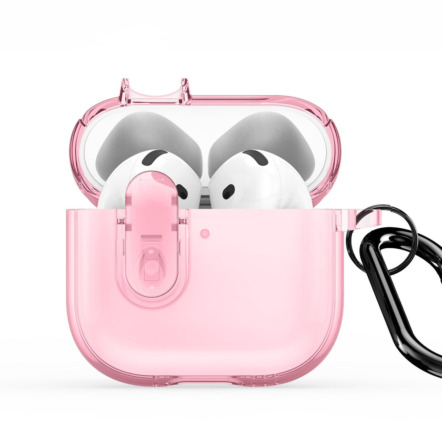 For AirPods 4 Earphone Case DUX DUCIS PECL Series PC+TPU Bluetooth Earphone Cover with Hook - Pink