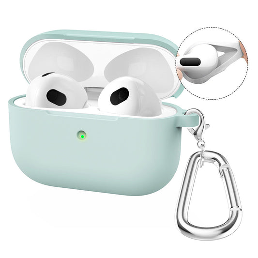 AirPods 4 (2024) ENKAY HAT PRINCE Silicone Case Bluetooth Earphone Protector Cover with Hook / Earbuds - Light Green 