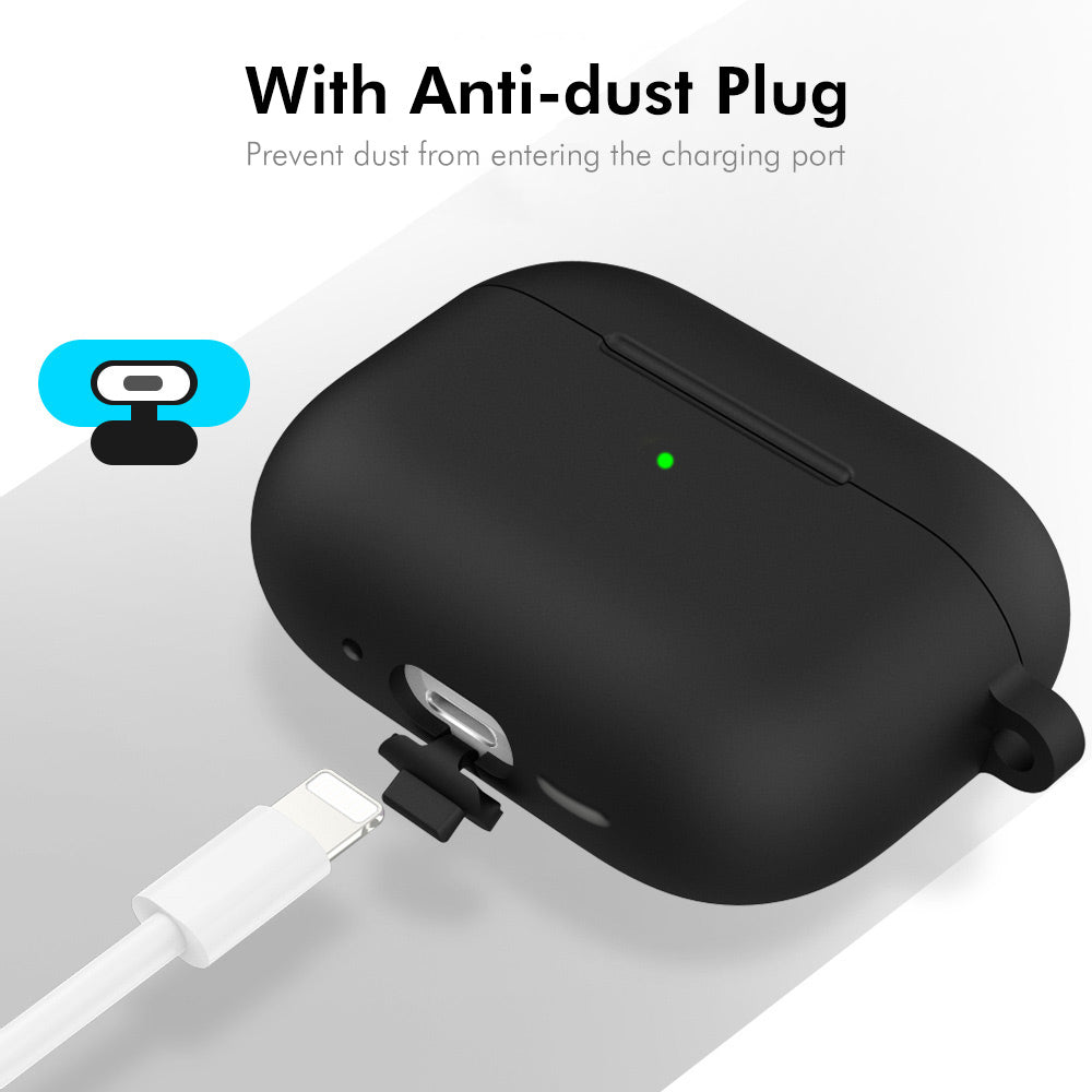 AirPods 4 (2024) ENKAY HAT PRINCE Silicone Case Bluetooth Earphone Protector Cover with Hook / Earbuds - Pine Needle Green 