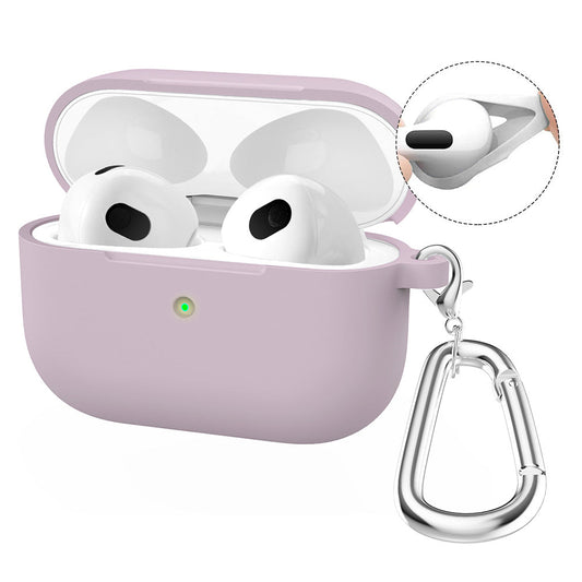 AirPods 4 (2024) ENKAY HAT PRINCE Silicone Case Bluetooth Earphone Protector Cover with Hook / Earbuds - Purple 