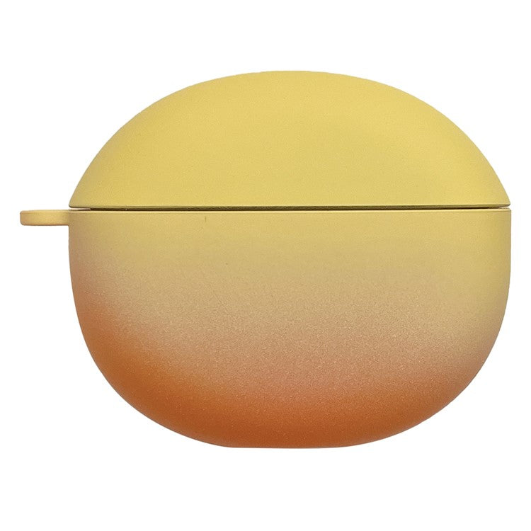 For Honor Earbuds X7 Matte Hard PC Case Gradient Design Anti-Drop TWS Earbuds Protective Cover with Buckle - Yellow / Orange