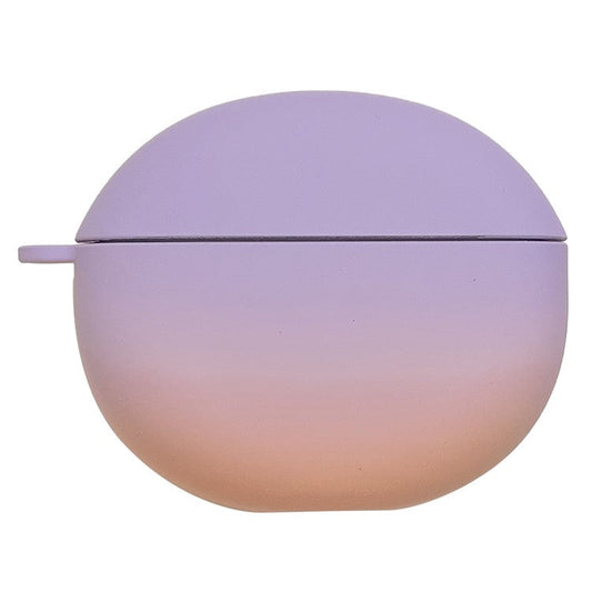 For Honor Earbuds X7 Matte Hard PC Case Gradient Design Anti-Drop TWS Earbuds Protective Cover with Buckle - Purple / Orange