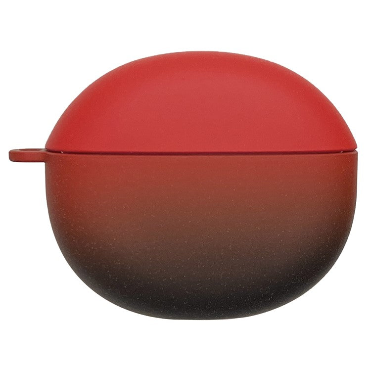 For Honor Earbuds X7 Matte Hard PC Case Gradient Design Anti-Drop TWS Earbuds Protective Cover with Buckle - Red / Black