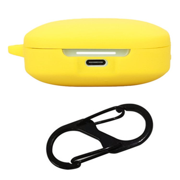 For Xiaomi Redmi Buds 6 Silicone Case Bluetooth Earphone Cover with Anti-Lost Buckle - Yellow