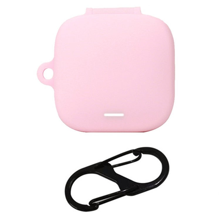 For Xiaomi Air 4 SE Earphone Case Bluetooth Earbud Silicone Cover with Anti-Lost Buckle - Pink