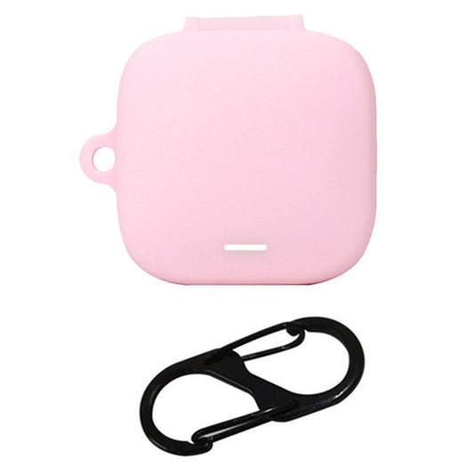 For Xiaomi Air 4 SE Earphone Case Bluetooth Earbud Silicone Cover with Anti-Lost Buckle - Pink