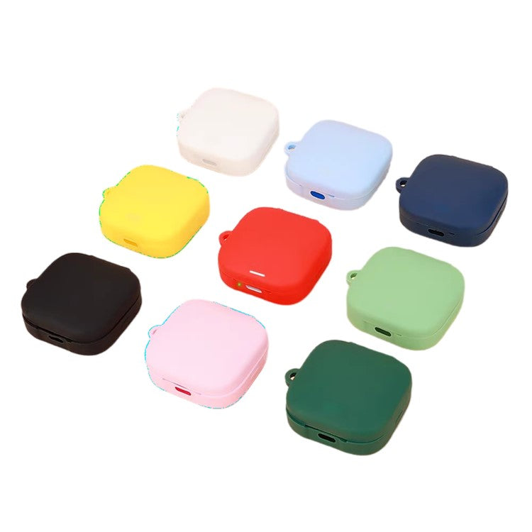 For Xiaomi Air 4 SE Earphone Case Bluetooth Earbud Silicone Cover with Anti-Lost Buckle - Black