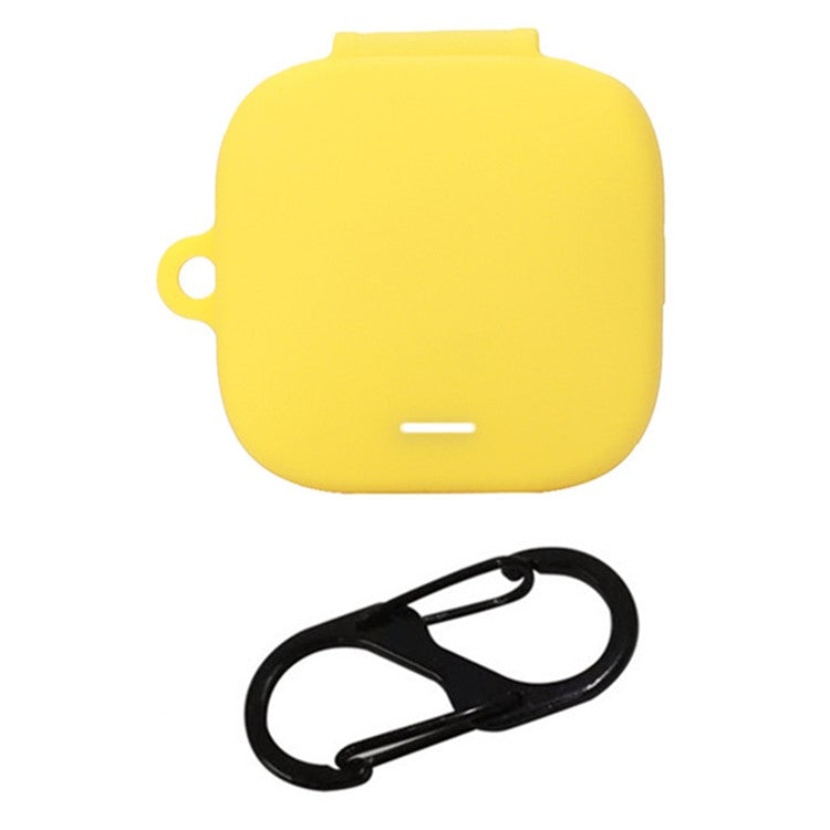 For Xiaomi Air 4 SE Earphone Case Bluetooth Earbud Silicone Cover with Anti-Lost Buckle - Yellow
