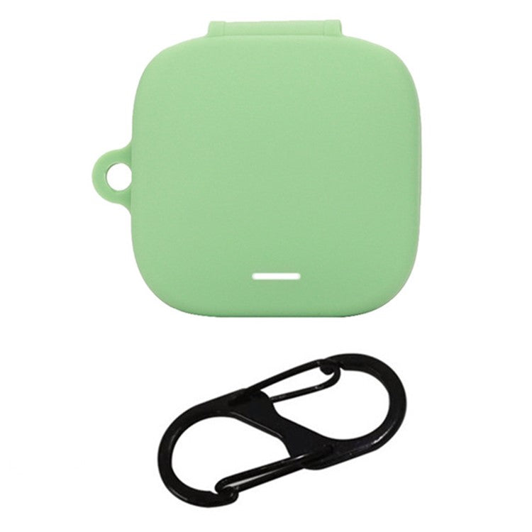 For Xiaomi Air 4 SE Earphone Case Bluetooth Earbud Silicone Cover with Anti-Lost Buckle - Matcha Green