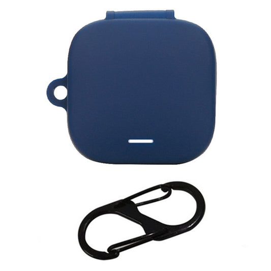 For Xiaomi Air 4 SE Earphone Case Bluetooth Earbud Silicone Cover with Anti-Lost Buckle - Dark Blue