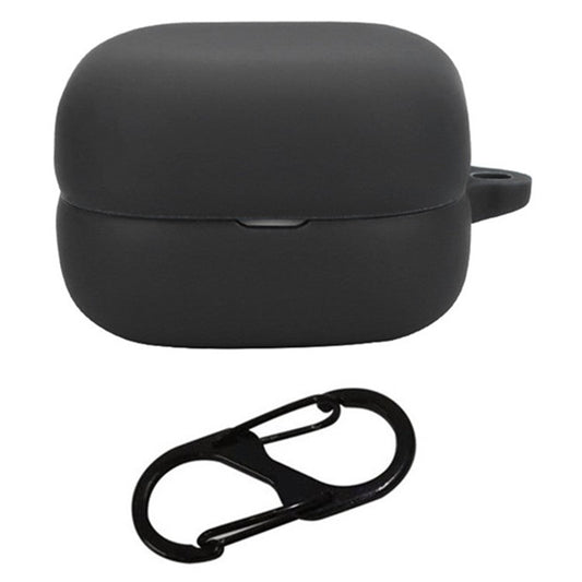 For Sony LinkBuds Open WF-L910 Case Bluetooth Earbud Silicone Cover with Anti-Lost Buckle - Black