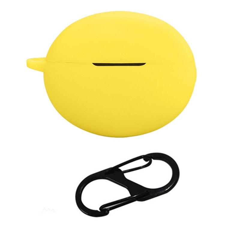 For OnePlus Buds Pro 3 Bluetooth Earphones Case Soft Silicone Cover with Anti-Lost Buckle - Yellow