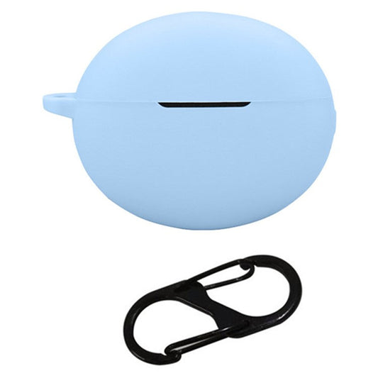 For OnePlus Buds Pro 3 Bluetooth Earphones Case Soft Silicone Cover with Anti-Lost Buckle - Sky Blue