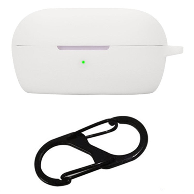 For Bose QuietComfort Bluetooth Earphones Case Silicone Cover with Anti-Lost Buckle - White