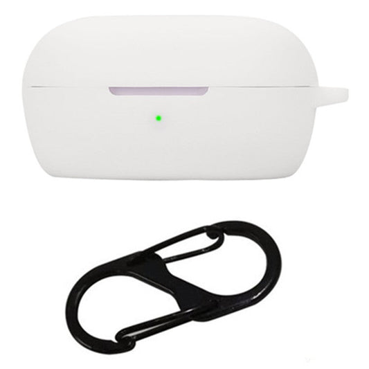 For Bose QuietComfort Bluetooth Earphones Case Silicone Cover with Anti-Lost Buckle - White