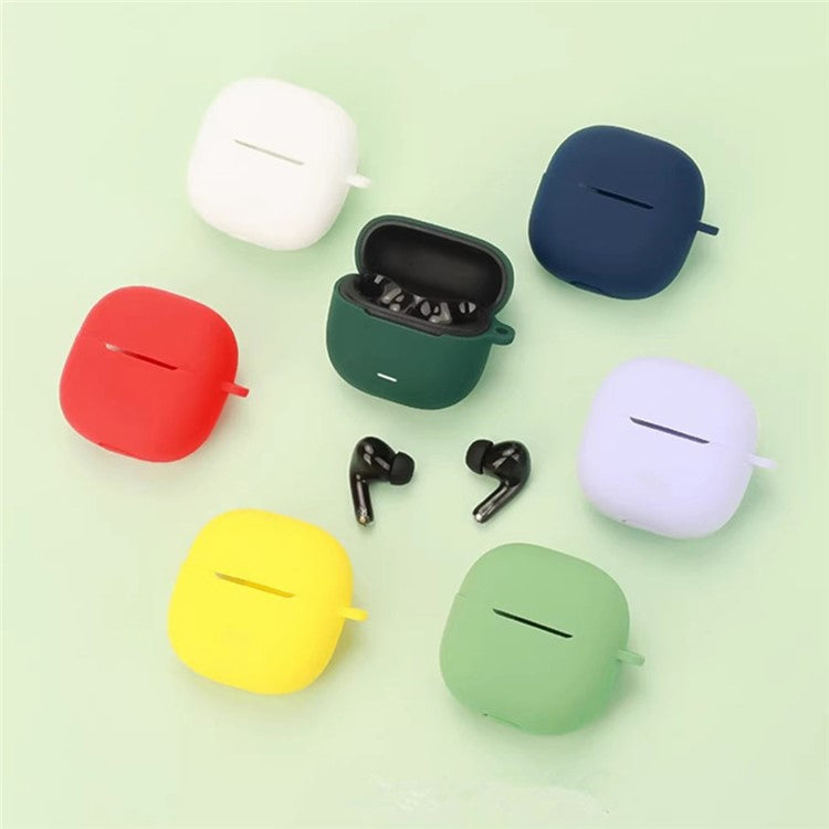 For Xiaomi Redmi Buds 6 Lite Silicone Case Protective Cover With Carabiner - Pink