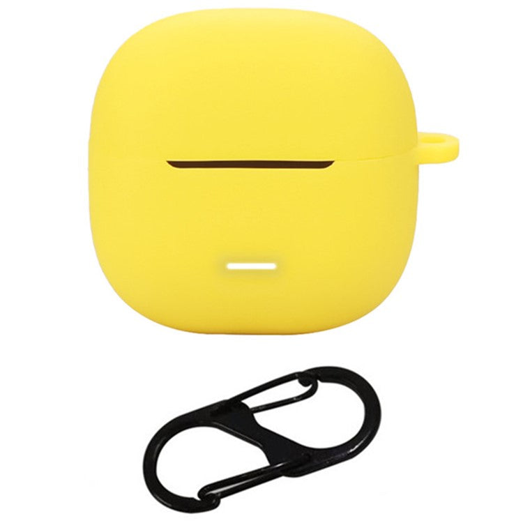 For Xiaomi Redmi Buds 6 Lite Silicone Case Protective Cover With Carabiner - Yellow