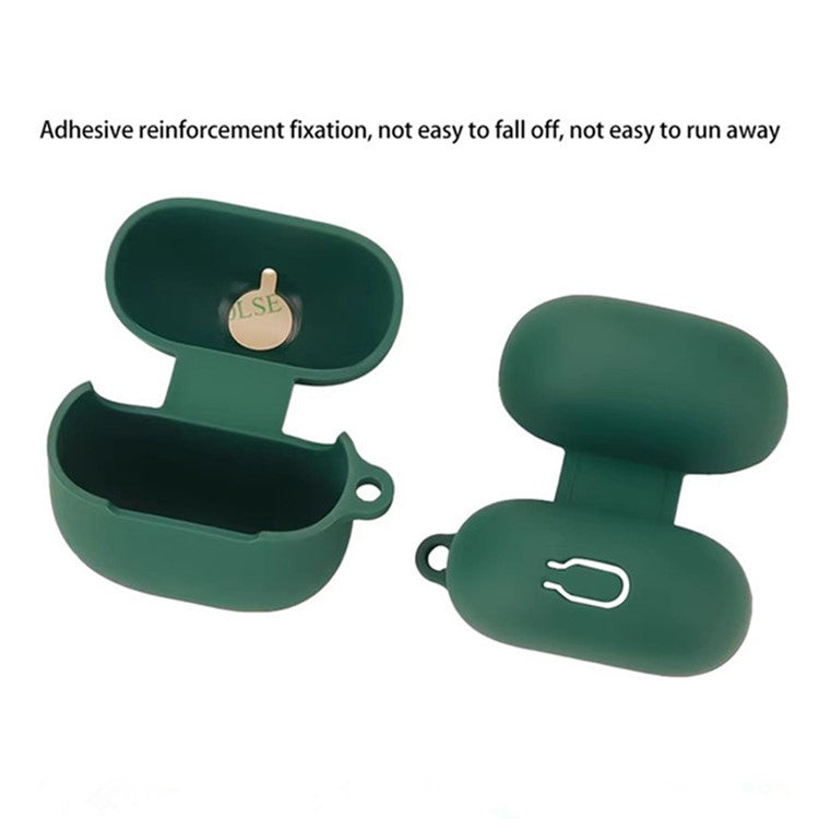 For Xiaomi Redmi Buds 6 Lite Silicone Case Protective Cover With Carabiner - Matcha Green