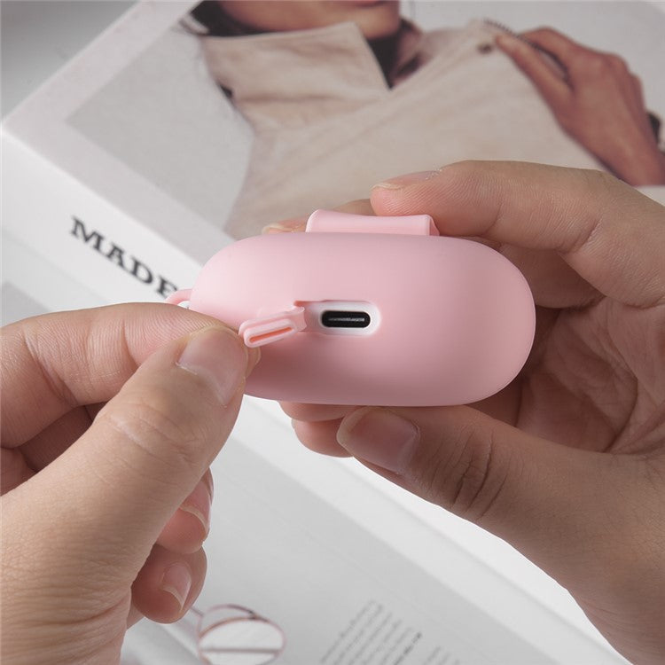 For Xiaomi Redmi Buds 6 Lite Silicone Case Bluetooth Earphone Anti-scratch Protective Cover - Pink