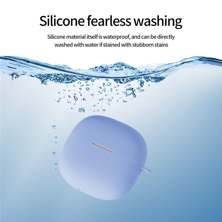 For Xiaomi Redmi Buds 6 Lite Silicone Case Bluetooth Earphone Anti-scratch Protective Cover - Dark Blue