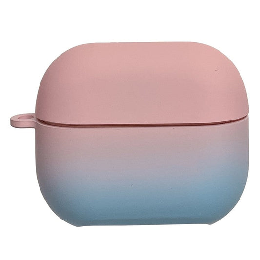 For Samsung Galaxy Buds3 Pro / Buds3 Case Gradient Color Hard PC Matte Earphone Cover - Pink+Blue
